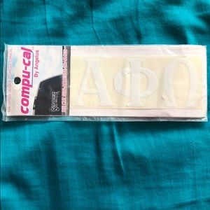 Alpha phi omega car decal